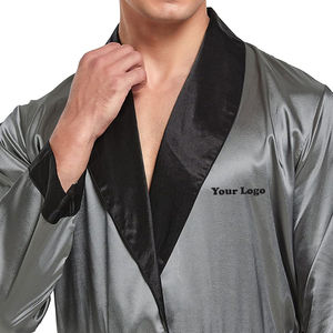 Robes de nuit en satin pour hommes, nouveau style, 100% soie, séchage rapide, respirantes, manches longues, fabriquées au Pakistan - Product Image 6