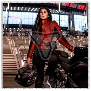Blouson de moto en cuir de vachette pour homme, design respirant, équipement de protection blindé de haute qualité, fermeture éclair, pour motards Ducati - Product Image 6