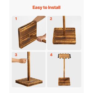 Supports de cannes à pêche à 16 pôles, support en bois rotatif à 360 degrés pour l'organisation et le rangement dans le garage, système de rangement pour cannes à pêche - Product Image 4