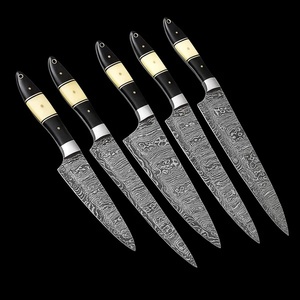 Premium High Quality Damascus Steel 5-PCS Chef <b>Knife</b> Set Micarta and <b>Bone</b> <b>Handles</b> Design Utility Hunting <b>Knives</b> A&M Enterprises - Product Image 2