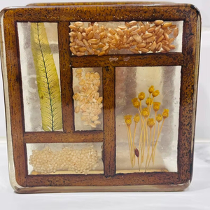 Porte-serviettes de luxe en bois et résine, décoration de table artisanale, élégant support à mouchoirs pour hôtel, restaurant, table à manger - Product Image 2