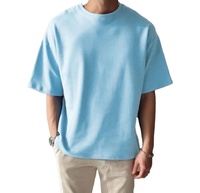 T-shirts décontractés à manches courtes pour hommes, séchage rapide, athlétiques, grande taille, respirants, vêtements de sport, 100% coton satiné 220g