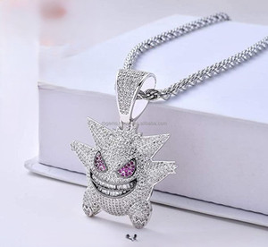 Pendentifs fins pour femmes, hip-hop, avec charmes cursive sertis de moissanite VVS, en argent S925 et or massif 18 carats, testés au diamant en 2025 - Product Image 5