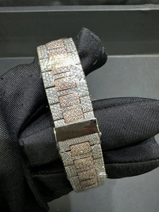 นาฬิกาโมอิสซาไนต์แบบฝังเพชรเต็มเรือนสำหรับผู้ชาย หน้าปัดเพชร VVS ระบบควอตซ์อัตโนมัติ สไตล์ฮิปฮอป - Product Image 4