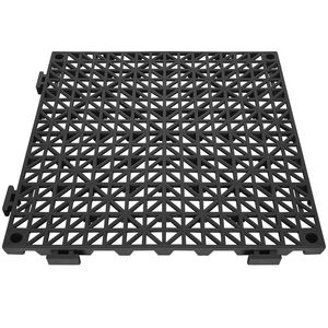Piastrelle per Pavimenti Drenanti a Incastro in PVC Nero Spessore 8mm 30x30cm Antiscivolo 50 Pezzi - Product Image 4