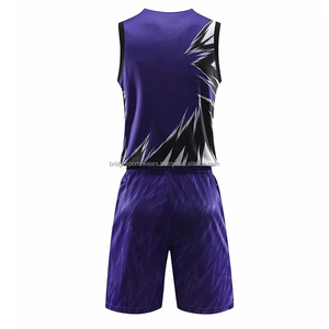 Ensemble d'uniformes de basketball personnalisés sans manches, impression par sublimation, 100 % polyester respirant, tenue d'équipe - Product Image 4