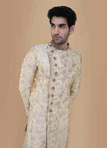 Traje Tradicional Indio/Pakistaní para Novio, Salwar Kameez para Boda Real, Prenda Tradicional Dulha, Sin Arrugas, Protección Solar - Product Image 5