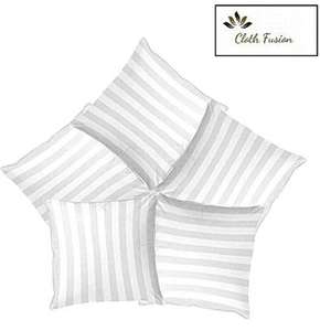 Coussins en microfibre 16 pouces x 16 pouces, lot de 5 coussins de canapé durables pour la décoration intérieure (blanc), tailles disponibles - Product Image 2