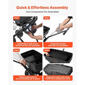 Spandiconcime a Spinta Manuale da 3,6 m con Pneumatici All-Terrain da 33 cm, Controllo del Flusso Regolabile, Capacità di Carico Fertilizzante 59 kg - Product Image 4