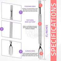Pousse-cuticules double extrémité pour un nettoyage facile et une préparation précise des ongles