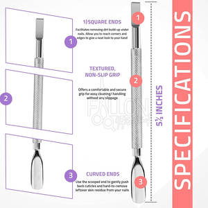 Pousse-cuticules double extrémité pour un nettoyage facile et une préparation précise des ongles - Product Image 2
