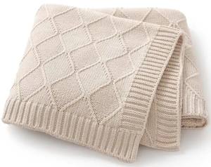 Manta Tejida a Máquina 100% Algodón |   Manta Decorativa Suave de Punto Trenzado para Sofá |   Manta Ligera de Punto de Algodón Estilo Boho - Product Image 4