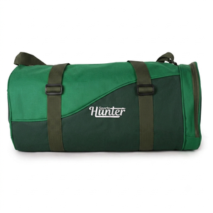 Sac de sport vert chasseur 600D avec sangles réglables et logo imprimé, sac de voyage personnalisé, sac de sport pliable avec compartiment à chaussures - Product Image 1