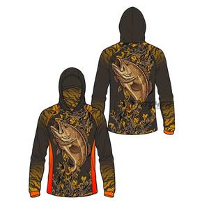 Camisas de Pesca con Capucha de Poliéster Impermeables y Ligeras al por Mayor, con Protección UV 50+ de Secado Rápido para Pescadores de Agua Salada - Product Image 6