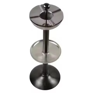 Nouveau design de plateau à fumer avec support carré à quatre côtés, finition cuivre et noir, pour le sol - Product Image 5
