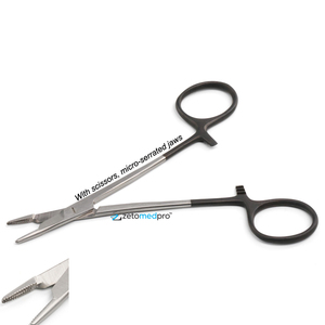 SuperCut Olsen-Hegar Needle Holder – <b>Micro</b>-Serrated Jaws & Integrated Scissors for Precision Surgical - Product Image 1