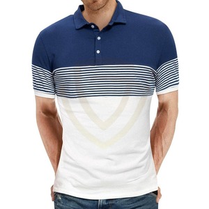 T-shirt à manches courtes en tissu uni, logo brodé, polo pour homme - Product Image 1