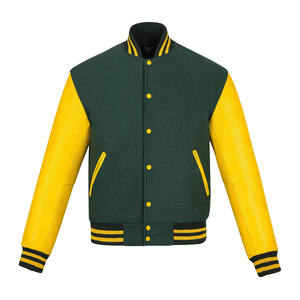 Chaqueta Varsity Personalizada al por Mayor 2025 para Hombre, Cuerpo de Lana, Cuello Alto, con Capucha, Invierno, Fabricación OEM ODM, Precio Razonable y Cómodo - Product Image 1