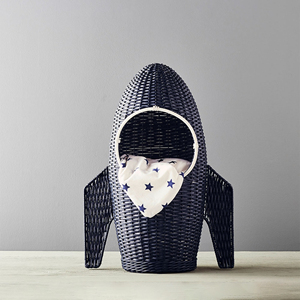 Cestas de almacenamiento con formas adorables, cestas de ratán Rocket de la mejor calidad, decoración para habitación infantil - Product Image 5
