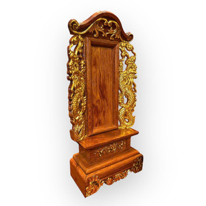 A custom-engraved <b>memorial</b> <b>plaque</b>, exquisitely carved from a single block of Huong wood. - Product Image 5