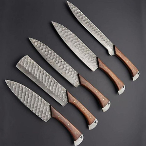 Viking Art Handmade 67-Layer Damascus <b>Sharp</b> Durable Straight Edge 6-Piece <b>Kitchen</b> <b>Knife</b> Set Wooden Ambidextrous Handles - Product Image 2