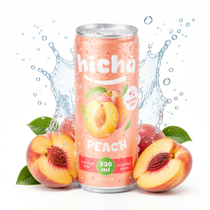 Carbonated Sparkling Peach <b>Beverage</b> OEM Factory Private Label Drink Bulk Supply for Wholesale Distribution - Product Image 1