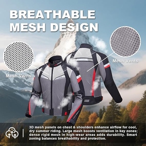 Custom CE Armored Motorcycle Riding <b>Jacket</b> Breathable Mesh Biker <b>Jacket</b> Abrasion Resistant Protective <b>Racing</b> <b>Jacket</b> - Product Image 4