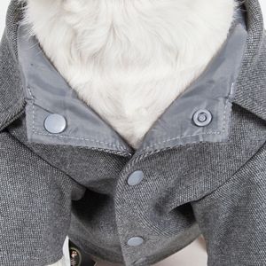 Cappotto per Animali Domestici in Lana con Rivetti Statici e Colletto alla Moda, Elegante Abbigliamento per Animali - Product Image 4