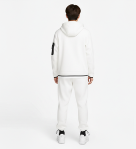 Conjunto de 2 piezas de chándal para hombre, estilo streetwear holgado, de felpa francesa de alto gramaje, con efecto desgastado y lavado ácido, que incluye sudadera con capucha corta con cremallera - Product Image 3