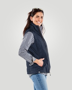 <b>Women's</b> <b>Waterproof</b> Quilted Puffer Vest Lightweight Sleeveless Zip Front Logo Polyester Filled Casual Outdoor <b>Packable</b> Outerwear - Product Image 5