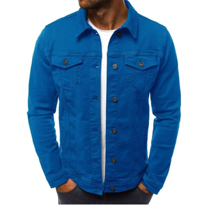 Veste en jean pour homme, design personnalisé avec logo, prix de gros d'usine, respirante, manches longues, 100% coton, pour homme - Product Image 1