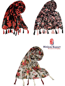 Bufanda Larga Premium de Tela Suave, Pañuelo para la Cabeza con Impresión Personalizada, Etiqueta Blanca, MOQ Bajo, Fabricante Textil OEM ODM - Product Image 3