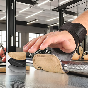 Guantes de Gimnasio de Piel de Vacuno, Antideslizantes, con Protección Integral de Palma de Cuero, Unisex, Suministro Directo de Fábrica - Product Image 6