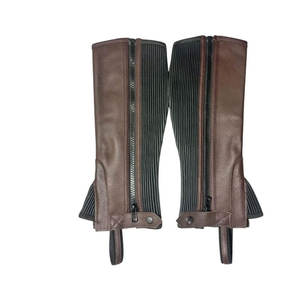 Protectores de Piernas de Cuero para Caballos, con Correa Ajustable, para Entrenamiento al Aire Libre - Product Image 1