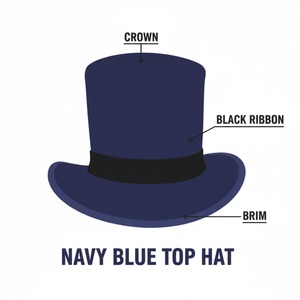 Sombrero de Copa de Cuero de Lujo para Hombre, Clásico, de Corona Alta, Acabado Premium para Fotografía de Moda Formal y Ocasiones Especiales - Product Image 5