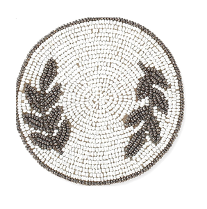 Posavasos Redondo Hecho a Mano con Cuentas, Alfombrilla de Mesa con Cuentas de Semillas, Bordado Artesanal, Logotipo Personalizado, Color Personalizado, Tamaño Personalizado - Product Image 6