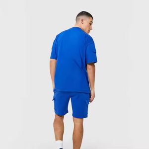 Nouvel ensemble de survêtement 2 pièces pour homme : shorts et polos d'entraînement d'été, personnalisable - Product Image 3