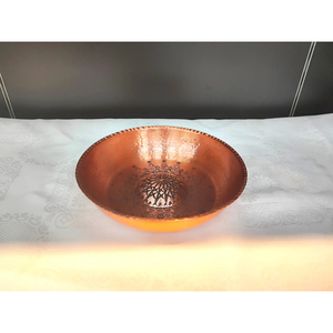 Bol mélangeur rond de qualité supérieure en cuivre pur avec finition martelée, écologique, pour salade et fruits secs, à prix raisonnable - Product Image 5