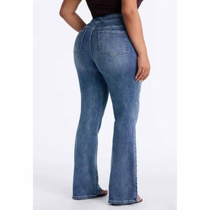 High Quality Twin City Plus Size Women's Denim Pencil Pants <b>Elastic</b> Solid Color Stretch Ripped Casual Slim <b>Jeans</b> - Product Image 4