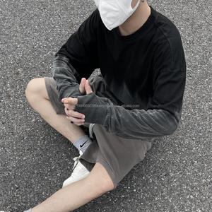 New <b>Design</b> 280gsm Heavy Weight Men's Vintage Washed T-shirt Blank Cotton Ninja Shirts Custom <b>Logo</b> - Product Image 2