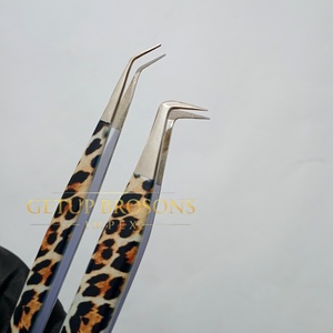 Pince à épiler pour cils Getup Brosons Impex, en acier inoxydable, à pointe lisse argentée, de précision, pour revêtement de papier personnalisé, longueur 45 mm / 90 degrés - Product Image 5
