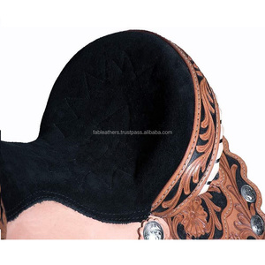 Sillín de equitación exclusivo de alta calidad Western Pleasure Trail con sillín de vaquero cómodo curvado a mano transpirable a granel - Product Image 5