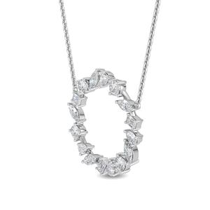 Pendentif en diamant rond de 1,00 carat cultivé en laboratoire, avec or rose massif 9 carats, pièce de mode délicate et tendance, ornement de cou élégant - Product Image 2