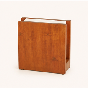 Handcrafted <b>Rustic</b> <b>Wooden</b> Napkin Holder With Leaf Inlay For Restaurant & Hotel Tabletop Tissue Paper Stand Organizer Low Price - Product Image 5