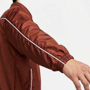 Survêtement marron pour homme, veste à fermeture éclair intégrale, poches latérales, polyester respirant, coupe sportive régulière, couleur unie, réversible, hiver - Product Image 6