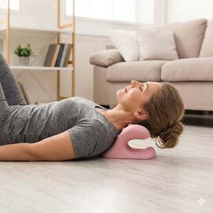 Almohada de Tracción Cervical y Estirador de Cuello en Forma de C LN/H con Nodos de Acupresión para Alivio del Dolor Cervical y Tecnología para el Cuello - Product Image 6
