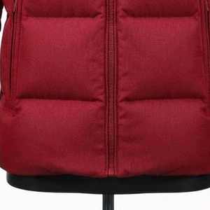 Red <b>Jacket</b> Solid Color Hooded Full Sleeve Zipper Closure Winter Warm Polyester - Product Image 3