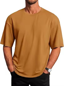 High Quality 100% Polyester Men's Oversized Short Sleeve T-Shirt with Front Custom Brand <b>Logo</b> Printing Summer - Product Image 4