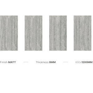 Modern Treventino Series Porcelain Tile 600x1200mm 9mm Matt Finish Durable Easy Maintenance Floor <b>Wall</b> Tile Supplier - Product Image 4