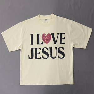 T-shirt décontracté pour homme 100 % coton, coupe oversize, col en V, 180 g, motif uni, infroissable, respirant, écologique, séchage rapide, sérigraphie - Product Image 1